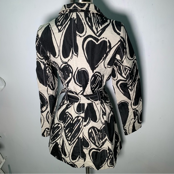 Desigual art heart printed coat size 36 Small - Picture 10 of 16